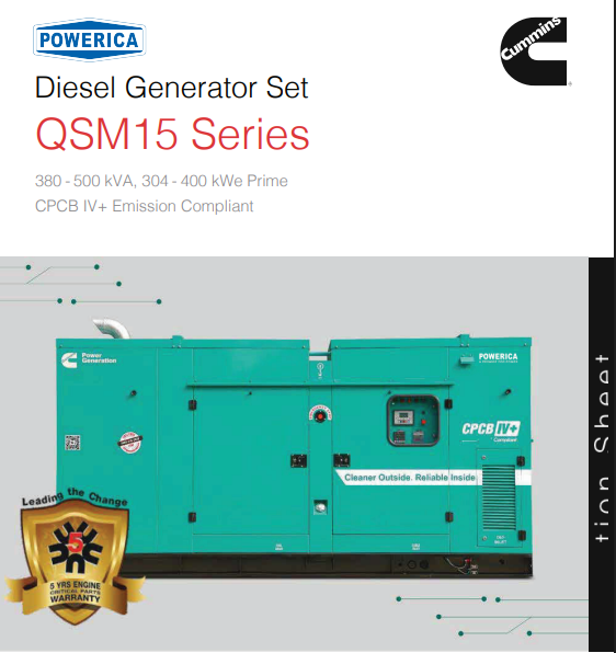 Cummins Powered Generator 150-500 kVA